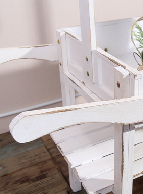 美式乡村风双层手推车落地摆件