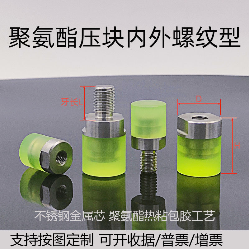 压块聚氨酯定制热粘包胶PU推压头内螺纹外螺纹不锈钢缓冲胶头螺丝,淘宝优惠券,粉丝福利购,淘宝优惠卷