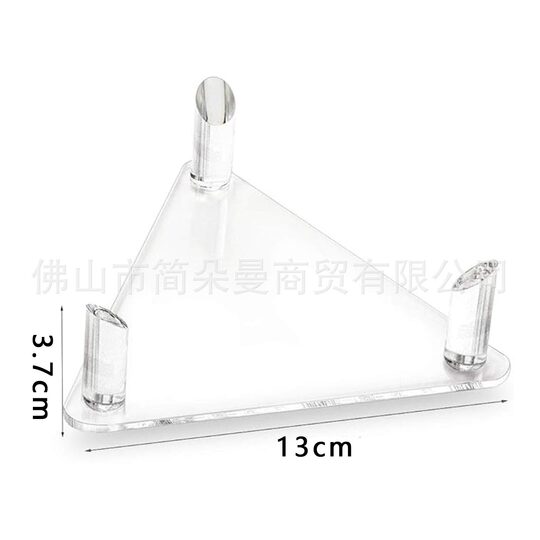 Soporte de bola de acrílico soporte de voleibol de fútbol base de soporte de rugby soporte de exhibición de bola triangular