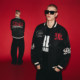 REDCHARCOAL red charcoal black baseball jacket for men