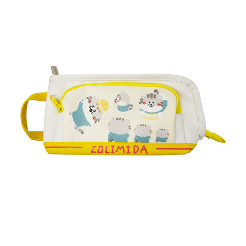 日本colimida猫咪笔袋卡通可爱大容量双层幼儿园小学生铅笔文具盒 - 图3