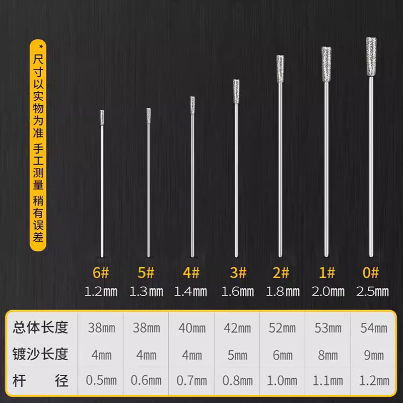 玉石打孔钻头玛瑙钻孔针金刚砂翡翠蜜蜡石头打孔钻钻孔器扩孔器 - 图2