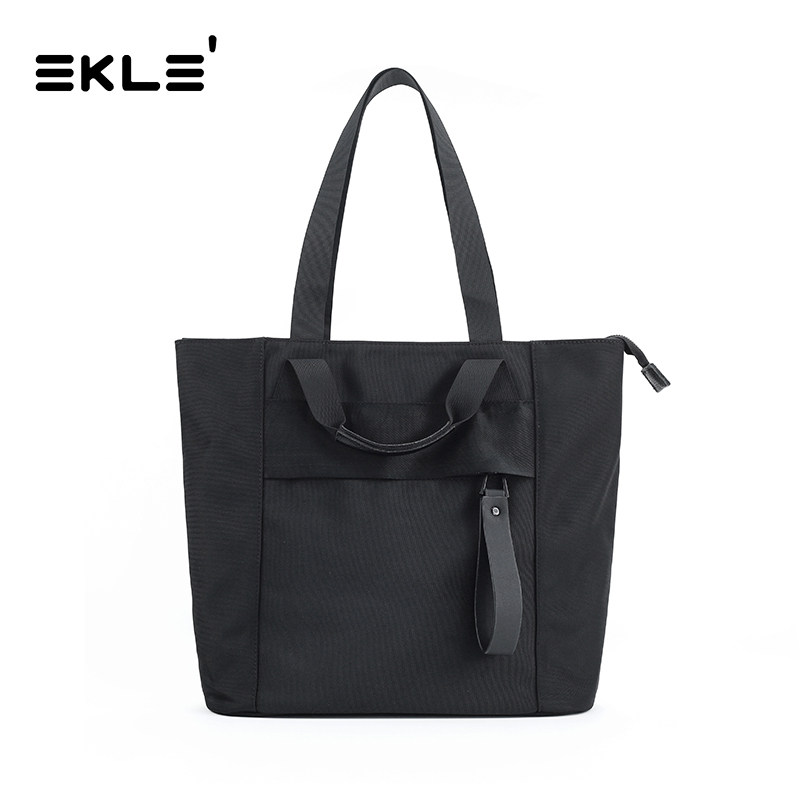ekle托特包男大容量休闲帆布手拎包 ekle旗舰男士包袋