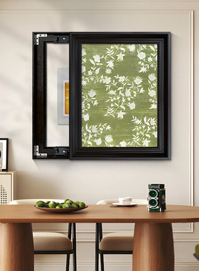 竖版中古风电表箱装饰画