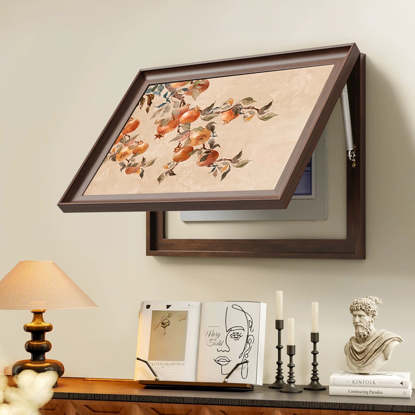 中古风电表箱装饰画法式复古免打孔配电箱壁画遮挡电闸盒盖板挂画,淘宝优惠券,粉丝福利购,淘宝优惠卷