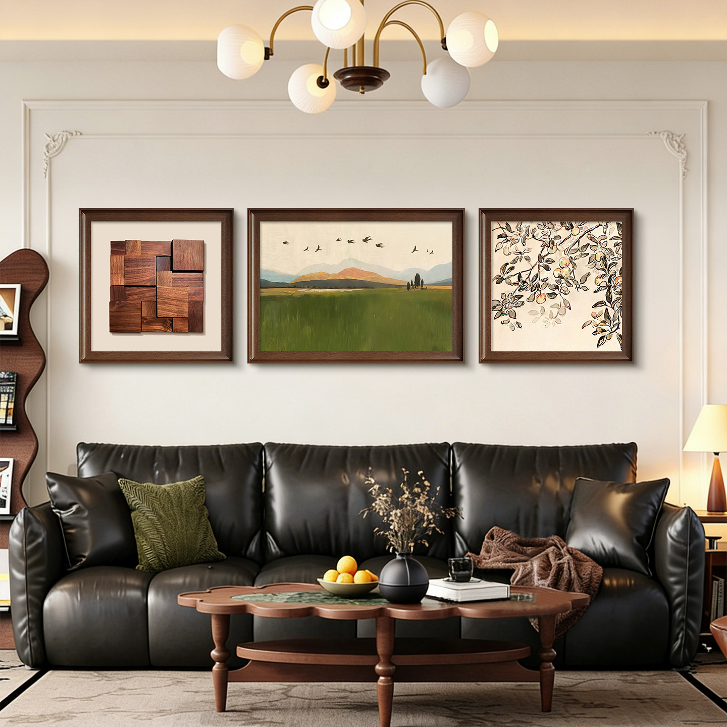 客厅沙发背景墙装饰画中古风艺术风景画立体壁画适合大白墙的挂画,淘宝优惠券,粉丝福利购,淘宝优惠卷