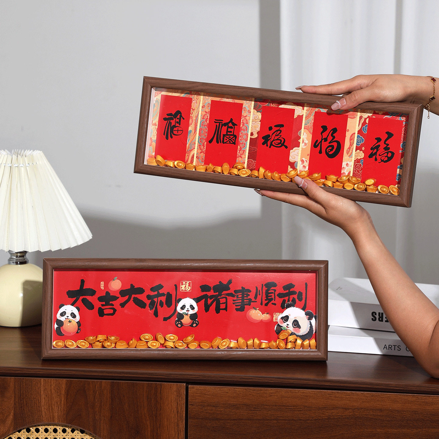 新年相框摆台2026新款招财神爷聚宝盆钱到家发财元宝马年玄关摆件,淘宝优惠券,粉丝福利购,淘宝优惠卷