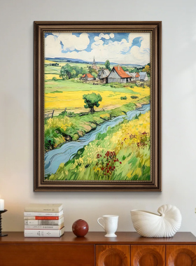 法蒂雅玄关挂画高级感绿色风景
