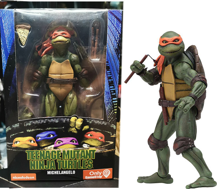 NECA 忍者神龟 1990电影版 TMNT 限定版 7寸可动手办公仔模型摆件 - 图0