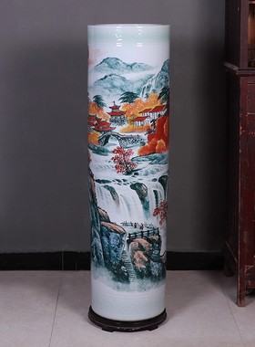 中式家居客厅大号摆件落地大花瓶