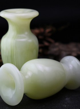 威弗列德花瓶正品玉花瓶桌面家居冰种玉瓶子天然玉石阿富汗玉摆件