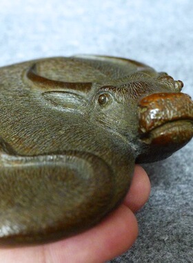 威弗列德实心铜卧牛扭转乾坤镇纸文镇笔架 中式铜虫茶宠