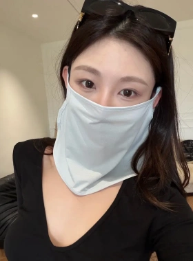 一片式冰感全脸防晒护颈挂耳面罩