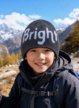 儿童户外登山徒步保暖套头帽子