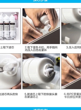 斑马鱼原装工厂直销正品五级过滤净水器DA-3DU-306滤芯直饮机净水