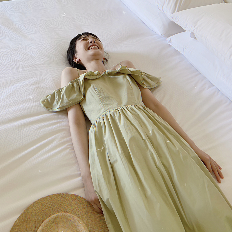 法式复古小香风夏装轻熟连衣裙女夏赫本可盐可甜长裙收腰显瘦气质