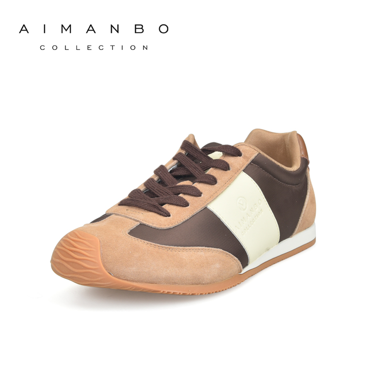 漫步佳人2025春季新品女百搭休闲时尚德训鞋系带运动板鞋跑步鞋 - 图0