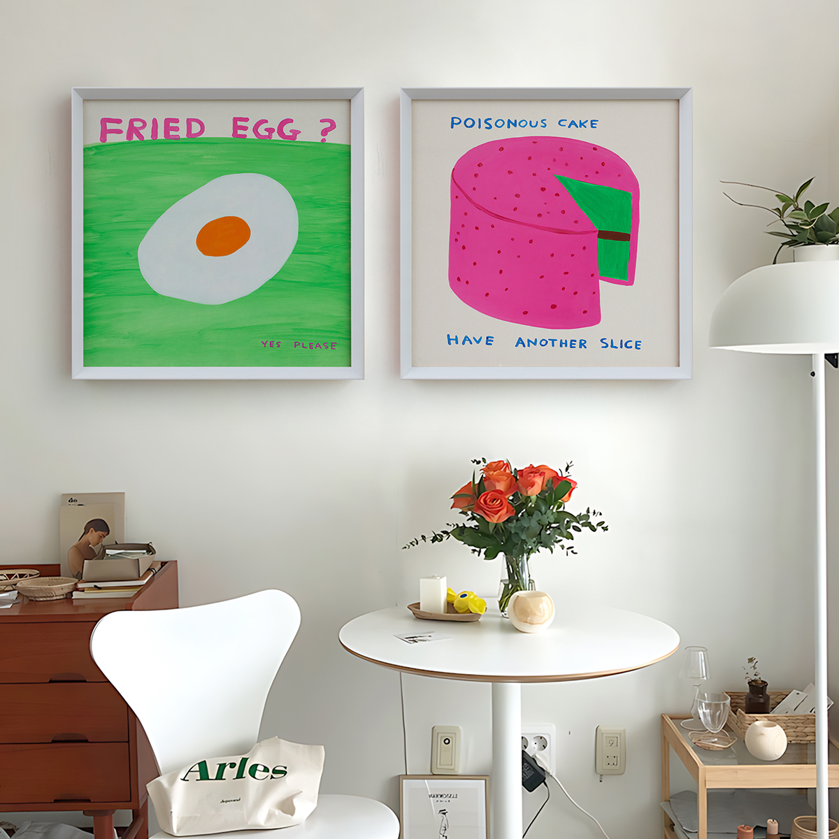 《清仓特惠》ins风卡通水果猫狗可爱动物装饰画儿童房间挂画 - 图0