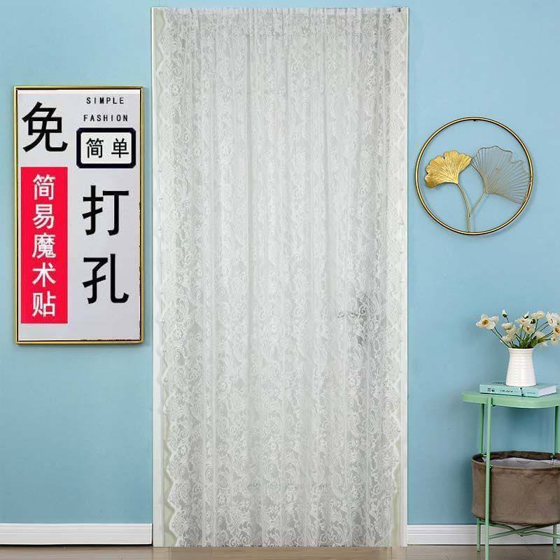 氛围感帘子纱帘飘窗开窗钉珠法式复古魔术贴免遮挡衣柜蕾丝田园窗,淘宝优惠券,粉丝福利购,淘宝优惠卷