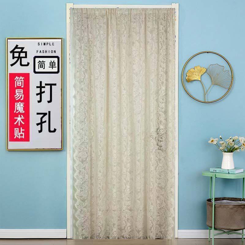 氛围感帘子纱帘飘窗开窗钉珠法式复古魔术贴免遮挡衣柜蕾丝田园窗,淘宝优惠券,粉丝福利购,淘宝优惠卷