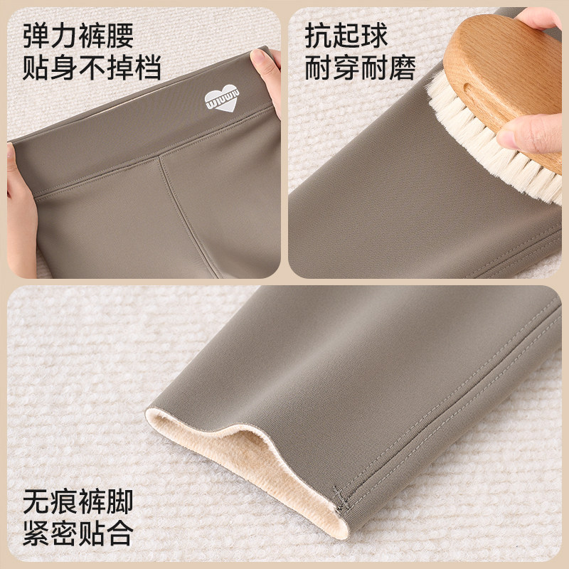 女童鲨鱼裤冬季加厚款裤子2025新款黑色外穿薄绒打底裤儿童瑜伽裤,淘宝优惠券,粉丝福利购,淘宝优惠卷
