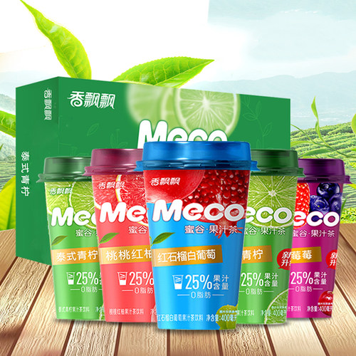 香飘飘Meco蜜谷果汁茶饮料整箱网红即饮夏季好喝的水果茶柠檬茶 - 图0