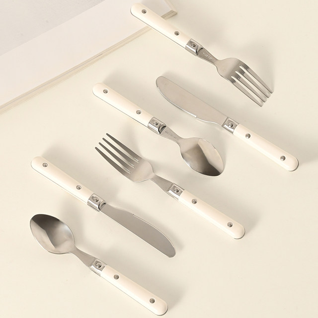 Baiyu Ins style simple stainless steel knife and fork spoon
