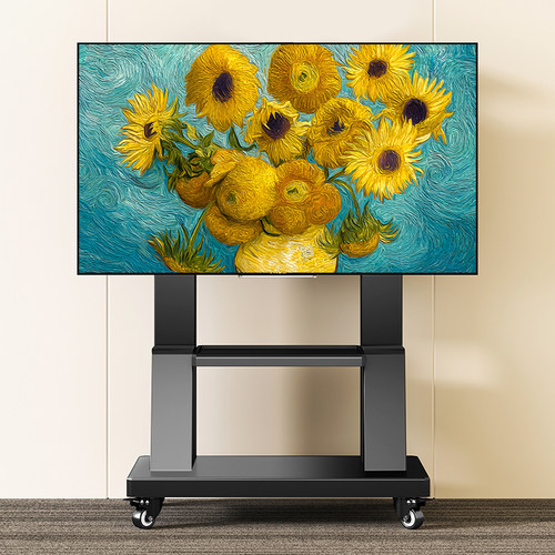 电视机支架移动落地带轮式推车适用于创维海信雷鸟等5575100挂架 - 图0