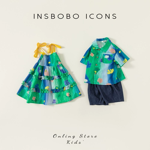 Летняя одежда, комплект для детского сада, детская одежда, в западном стиле