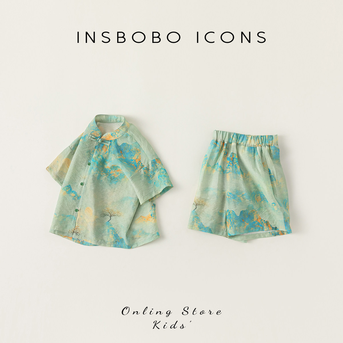 汉服男童唐装新中式套装国风周岁男宝礼服儿童夏装童装古风帅气潮 - 图1