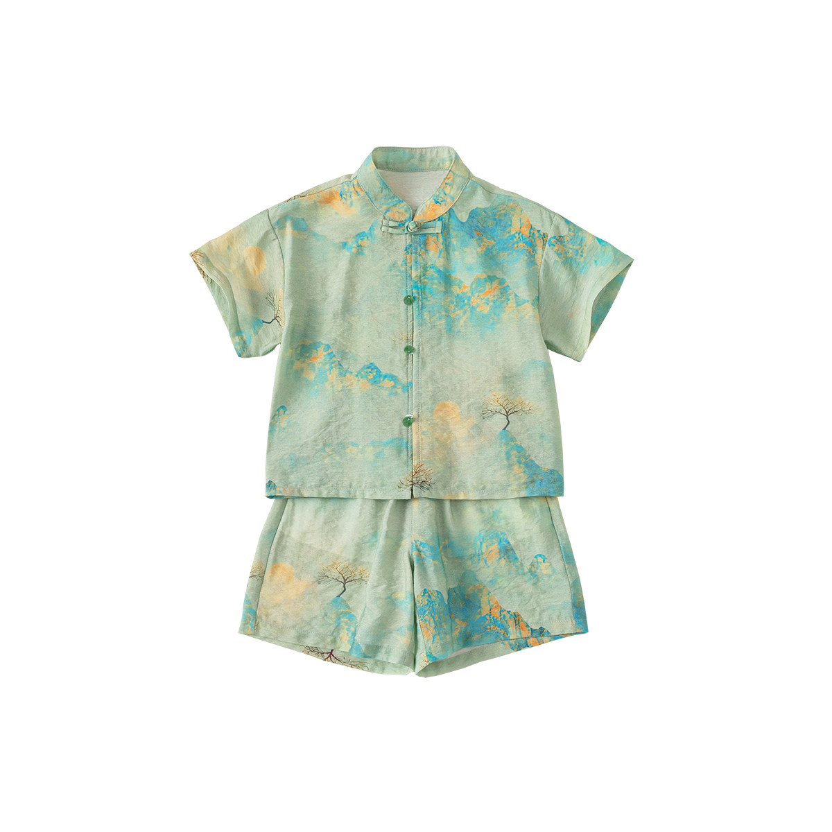 汉服男童唐装新中式套装国风周岁男宝礼服儿童夏装童装古风帅气潮 - 图3