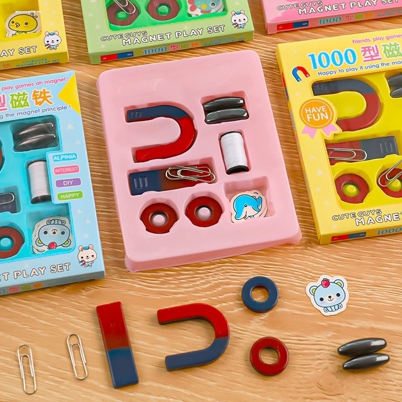 儿童创意磁动力套装小学生磁铁石正负极认知趣味科学教学实验教具 - 图1