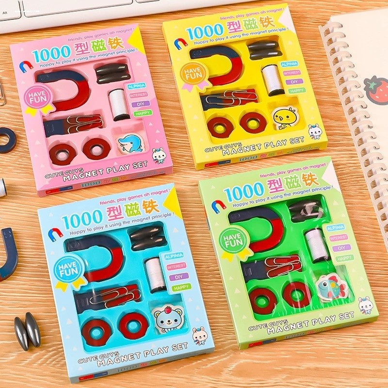 儿童创意磁动力套装小学生磁铁石正负极认知趣味科学教学实验教具 - 图0