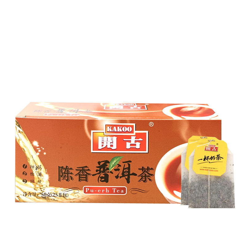 开古陈香袋泡茶叶25小包黑茶茶包 美东食品普洱