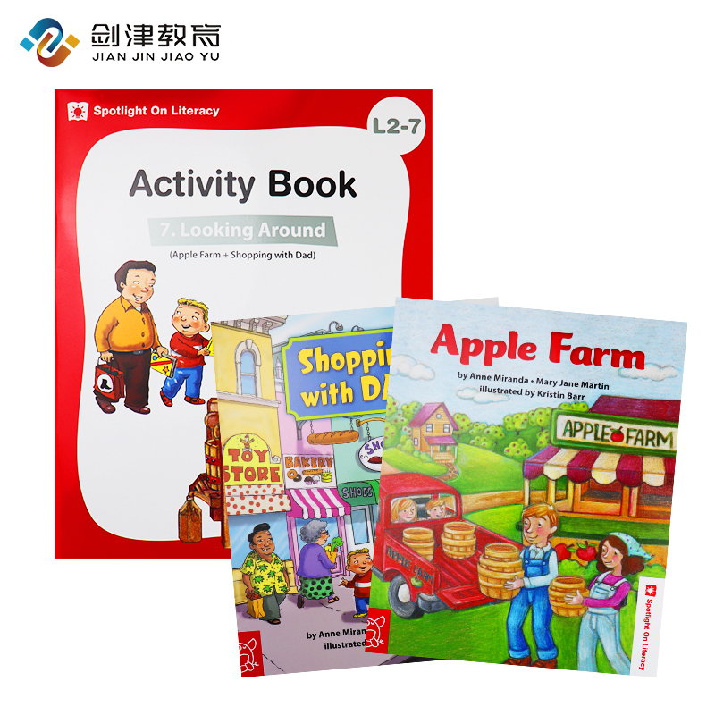 英文原版分级阅读绘本 Spotlight on Literacy L2-7系列含2本故事书（book1+book2）+1本练习册+1光盘 4-8岁儿童英语分级读物 - 图3