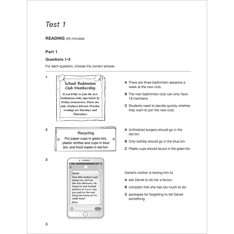 2020年剑桥PET考试真题校园版青少版 B1 Preliminary for Schools 1 for revised exam from 2020 Student‘s Book - 图2