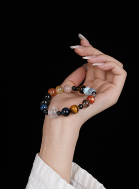 天然水晶多宝手链女款轻奢小众设计感高级精致闺蜜礼物送女友