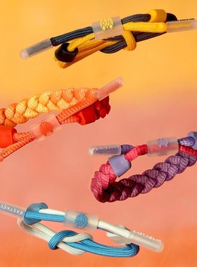 RASTACLAT透视系列 渐变撞色 夏日多巴胺 男女生情侣小狮子手链绳