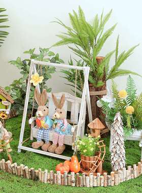 秋千花架空中吊饰幼儿园教室走廊装饰田园自然摆件环创材料壁饰