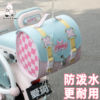 The rear trunk of an electric vehicle has a large capacity that can accommodate a helmet