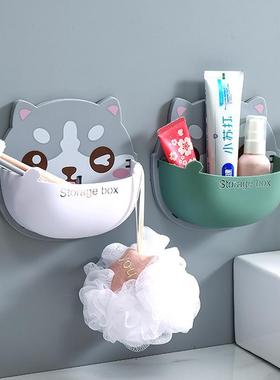 壁挂床头手机充电置物架支架遥控器空调遥控板收纳盒免打孔卫生间