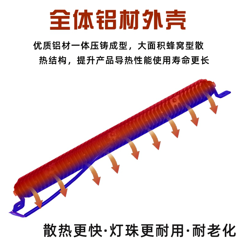 Truck central grille strip light with strong light hidden lens and super bright