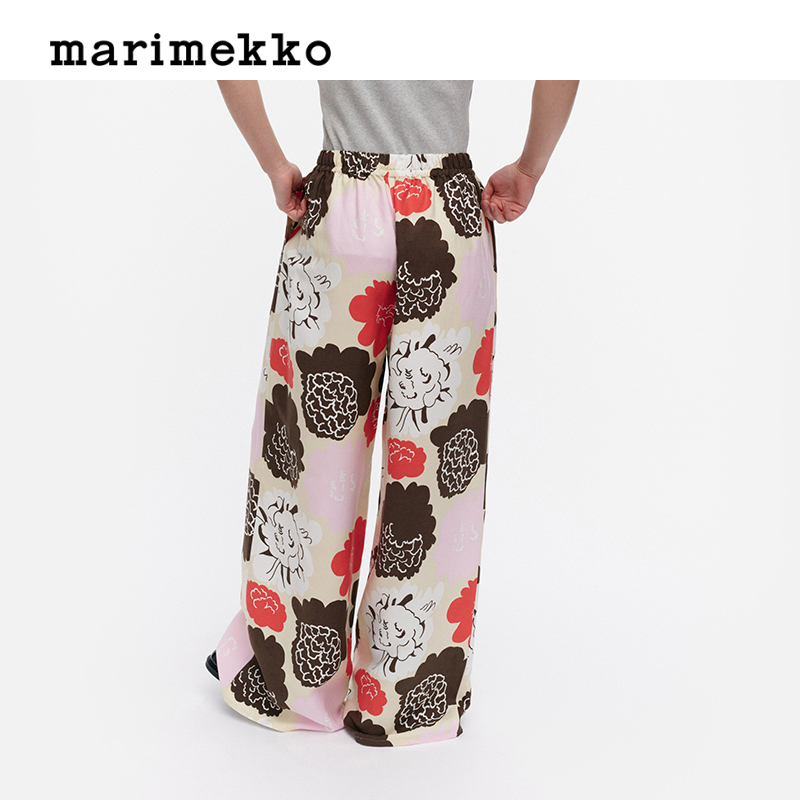 Marimekko2025早秋新款Pioni印花休闲裤长裤 - 图1