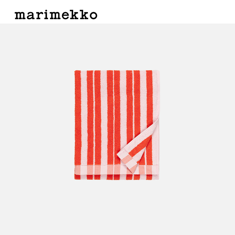 Marimekko早秋Raide图案印花棉质毛巾手巾 - 图0