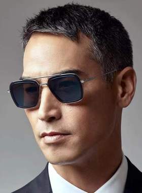 上丞偏光方形绅士男近视墨镜