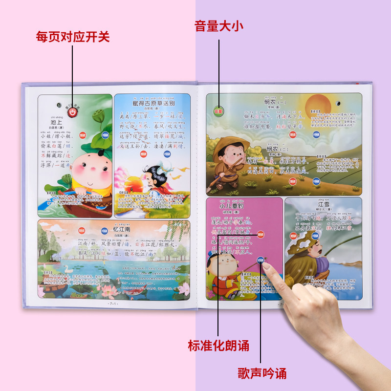 智慧鱼幼儿童点读书6古诗词国学机 智慧鱼母婴早教机/点读学习