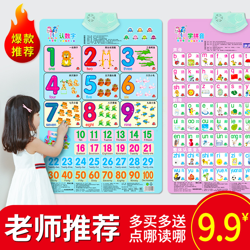 宝宝有声早教挂图发声启蒙识字认知拼音幼儿童