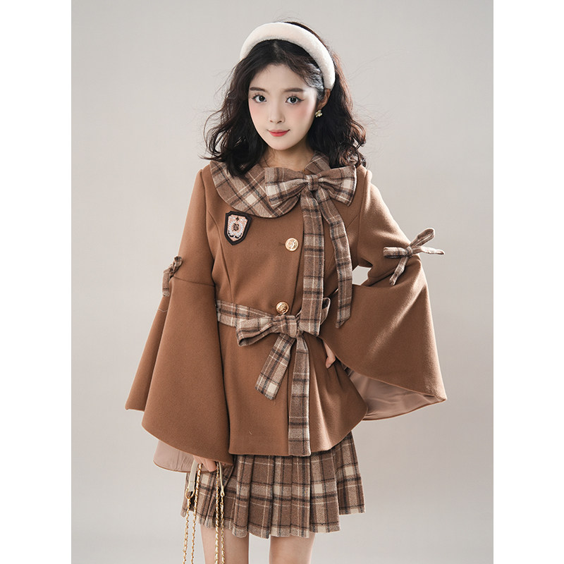 法式富家千金套装女春季2025新款高级感毛呢外套+百褶半裙两件套,淘宝优惠券,粉丝福利购,淘宝优惠卷