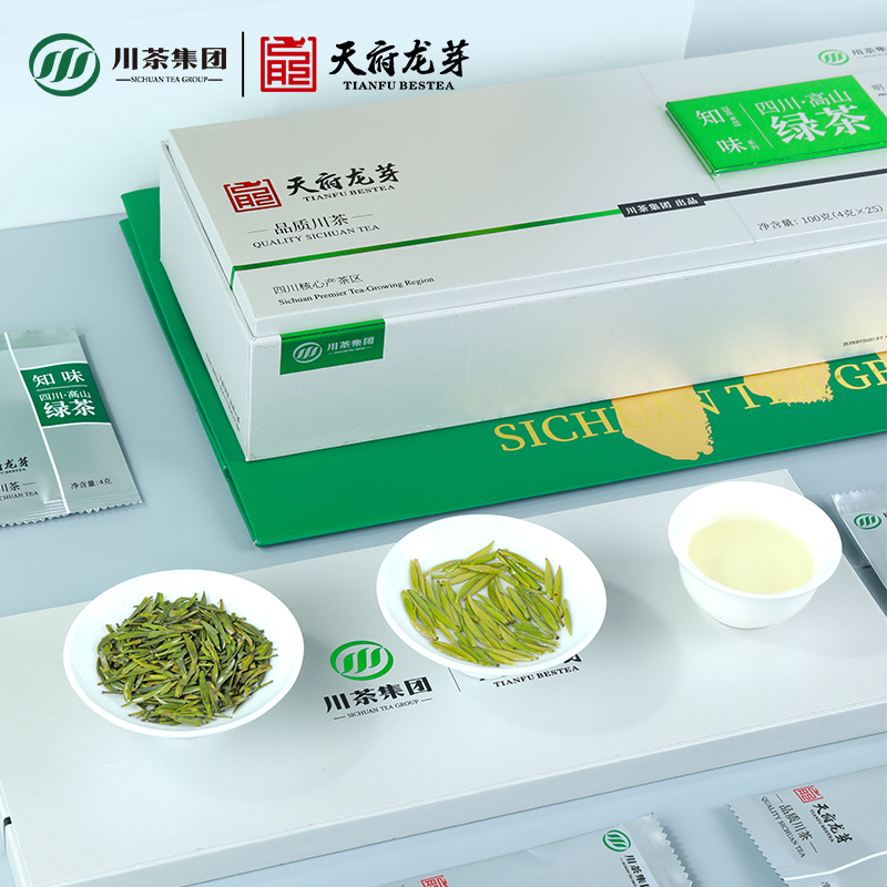 天府龙芽2024年新茶明前特级单芽绿茶茶叶礼盒装送礼领导官方正品