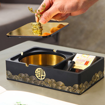 New Chinese ashtray with cover Home Creative containing office Advanced sensation Large number of light extravagant living-room tea table hem